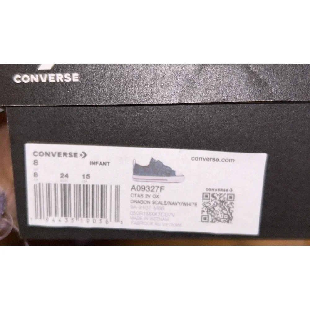 Converse CTAS 2V OX - DragonScale/Navy/White - A09327F - Infant‎ Size 8 NIB